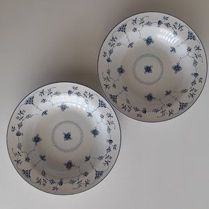 Blue White Rim Soup 8" Bowls Royal Oak RLO2 (2)